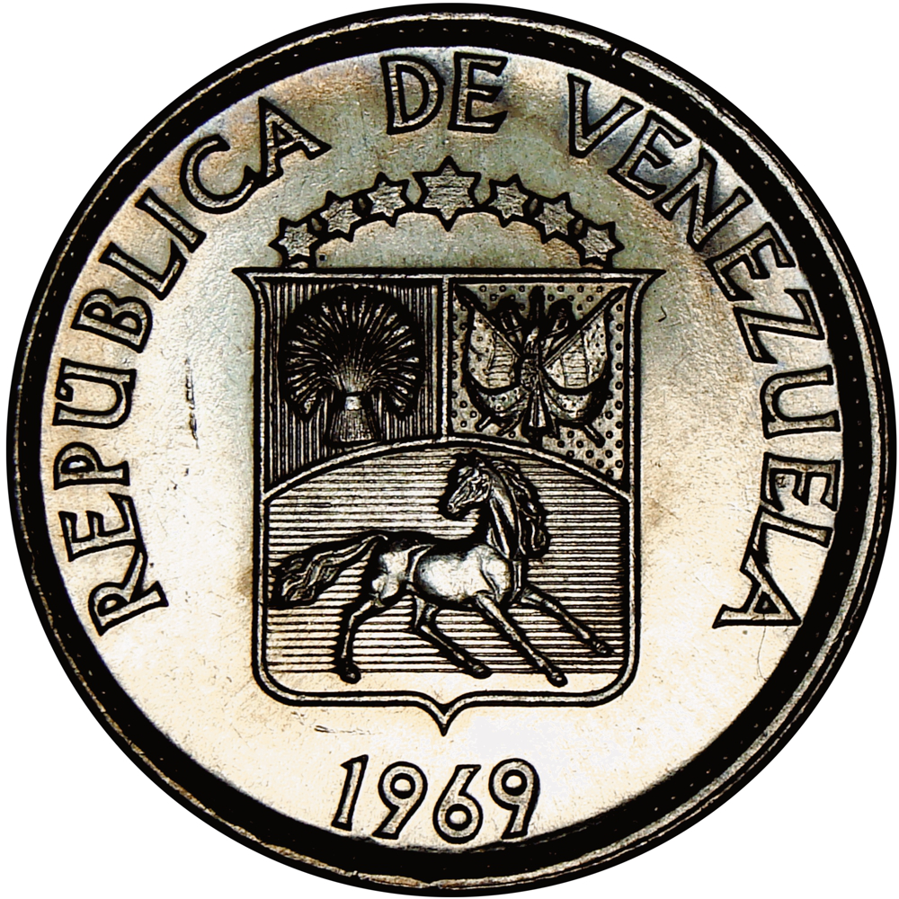 Locha Moneda 12½ Céntimos 1969 Estrella Plana y mate, Rama izquierda nervio continuo - Numisfila