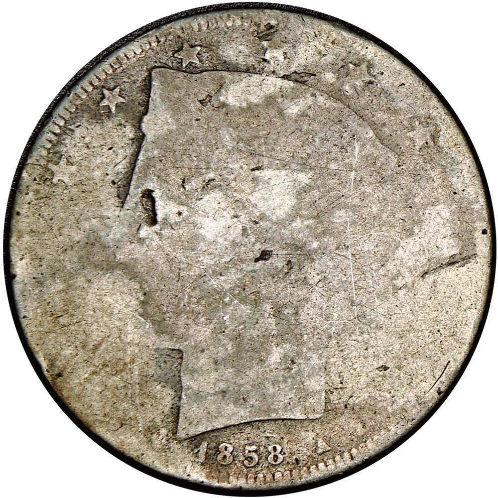 Moneda 5 Reales - 50 Centavos 1858 Libertad - Numisfila