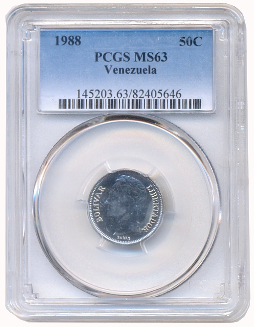 Moneda 50 Céntimos - Real 1988 PCGS MS63 - Numisfila
