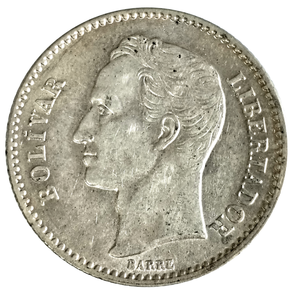 Excelente Moneda de Plata Un Bolívar 1936  - Numisfila