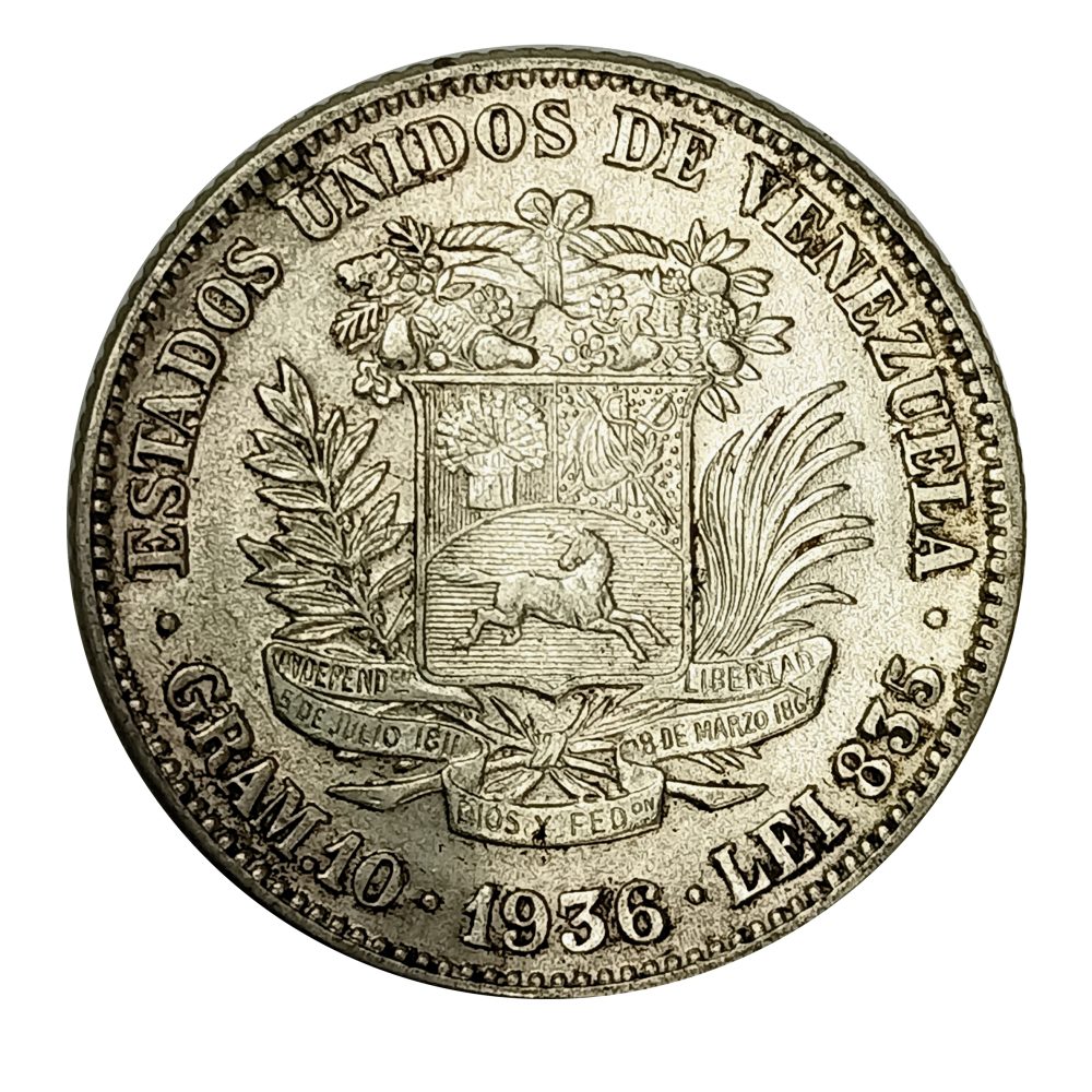 Venezuela Moneda 2 Bolívares de Plata 1936 - Numisfila