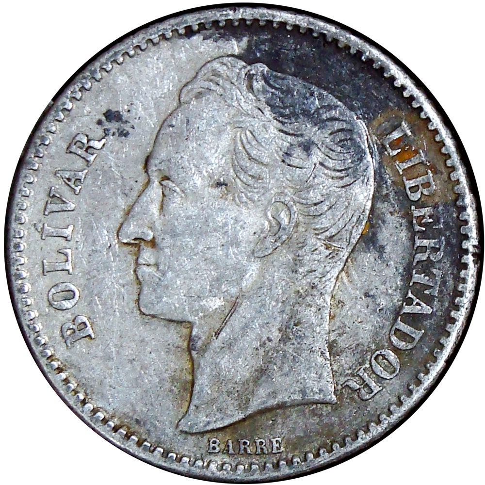 Moneda de Plata 1 Bolivar de 1921  - Numisfila