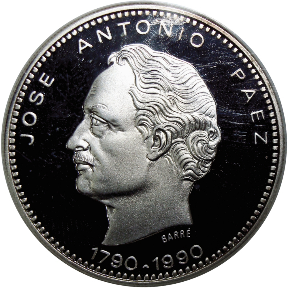 Moneda 500 Bolívares Páez 1990 NGC PF 69 Ultra Cameo   - Numisfila