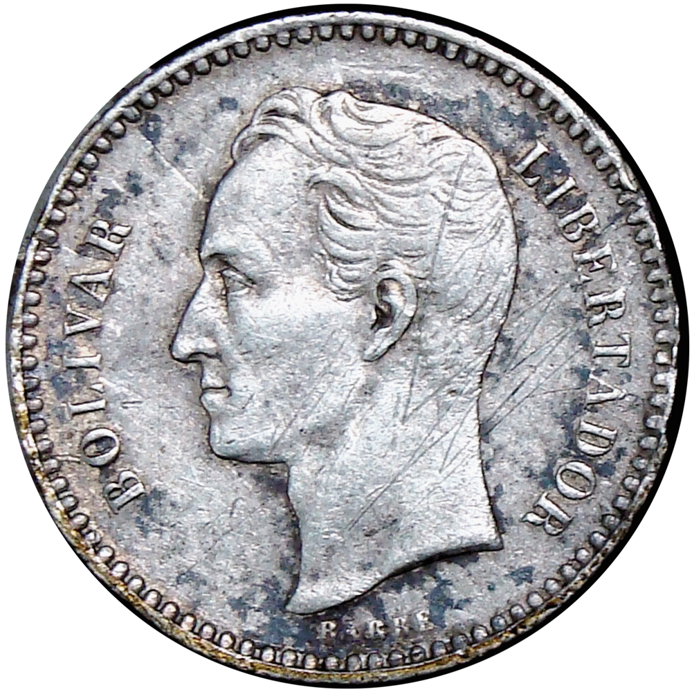 Moneda de Plata Venezuela 50 Céntimos 1879 - ½ Bolívar  - Numisfila
