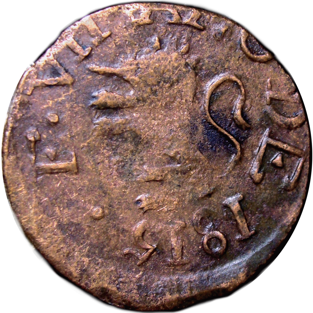 Moneda Guayana ½ Real 1815 Variante 5 Inclinado - Numisfila