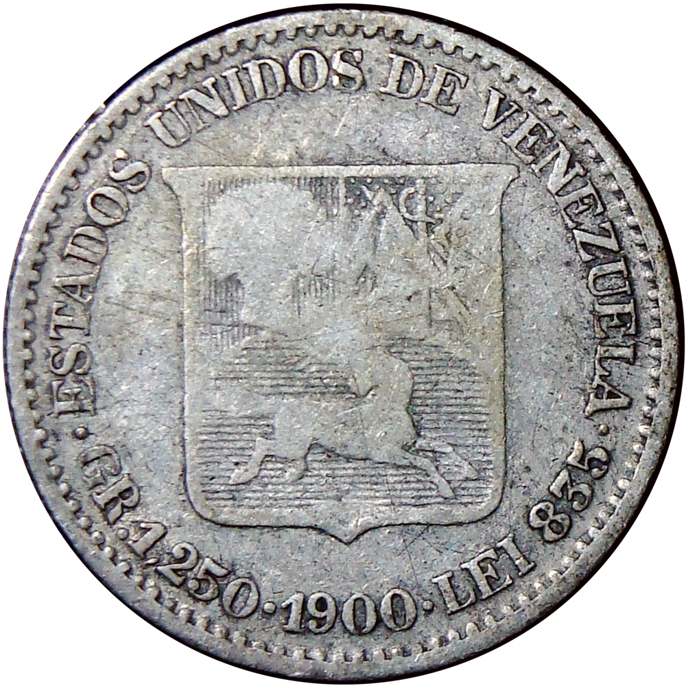 Moneda de Plata 25 Céntimos 1900 - Medio - Numisfila
