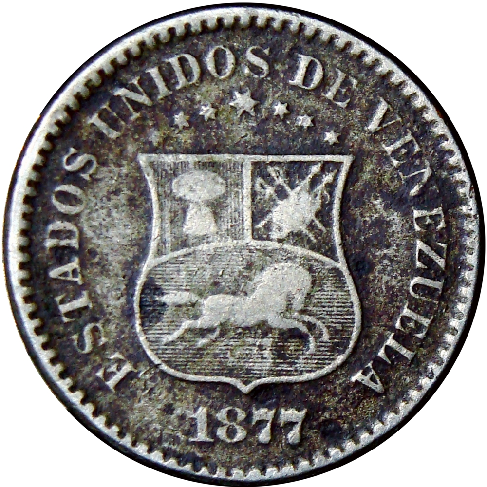 Venezuela Moneda Un Centavo 1877 - Puya - Numisfila