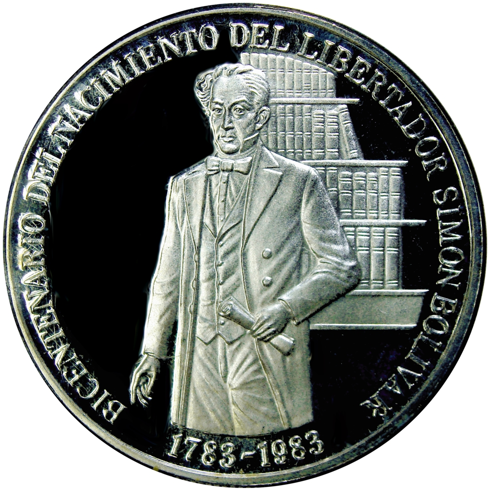 Bicentenario Moneda de Plata 100 Bolívares 1983 Simón Bolívar - Numisfila