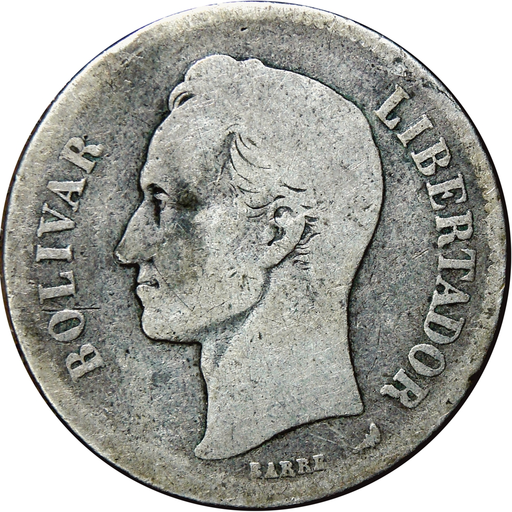 Venezuela Moneda 2 Bolívares de Plata 1900  - Numisfila