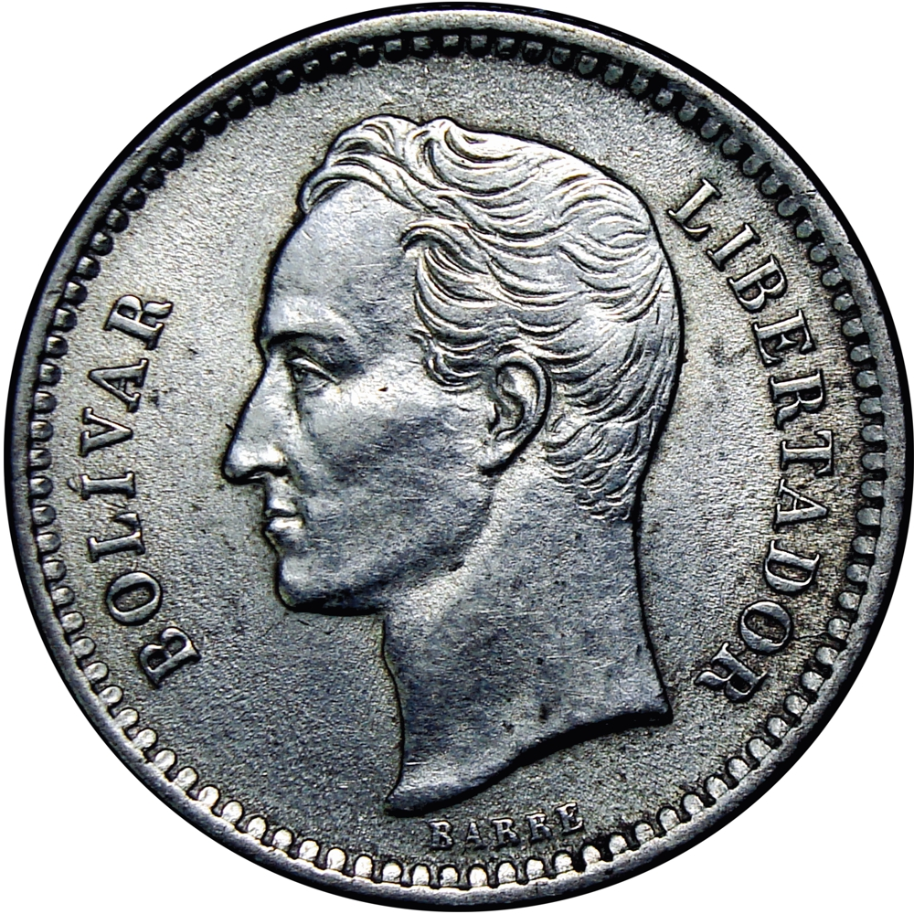 Real Moneda de Plata 50 Céntimos 1924 - ½ Bolivar   - Numisfila