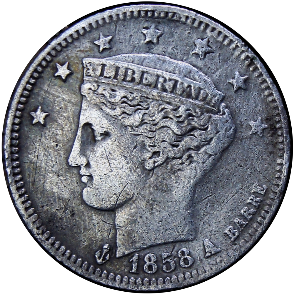 Venezuela Moneda de Plata ½ Real 1858 Libertad - Numisfila