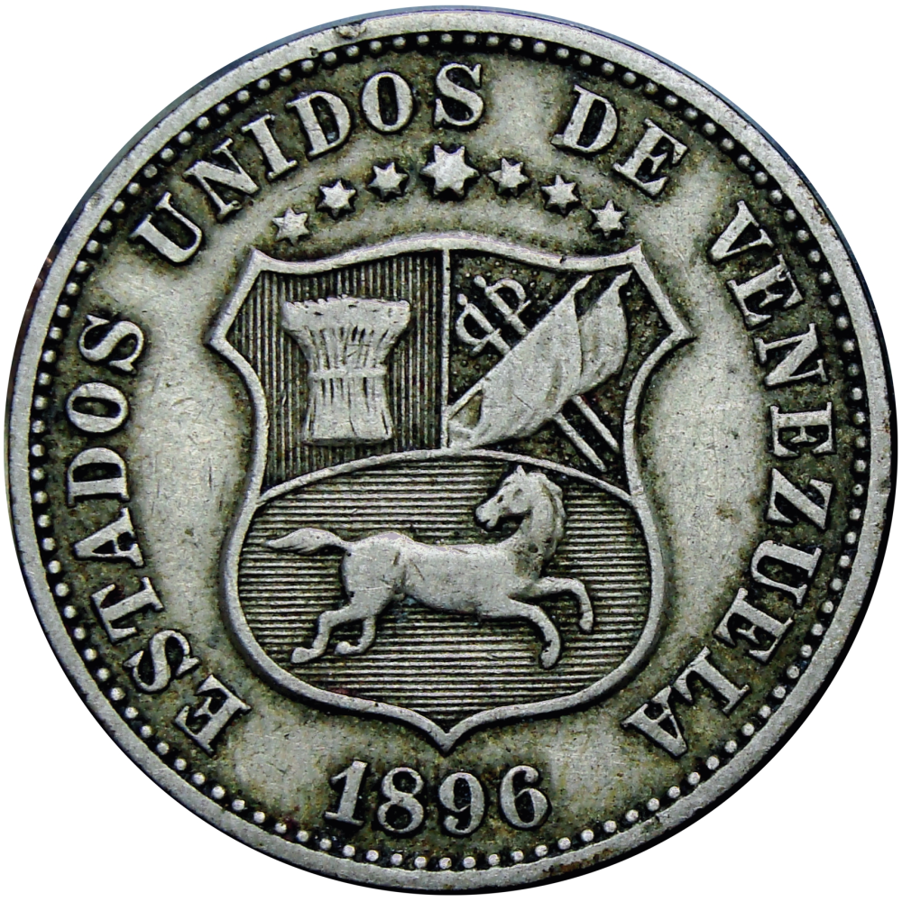 Moneda Venezuela 12½ Céntimos - Locha 1896  - Numisfila
