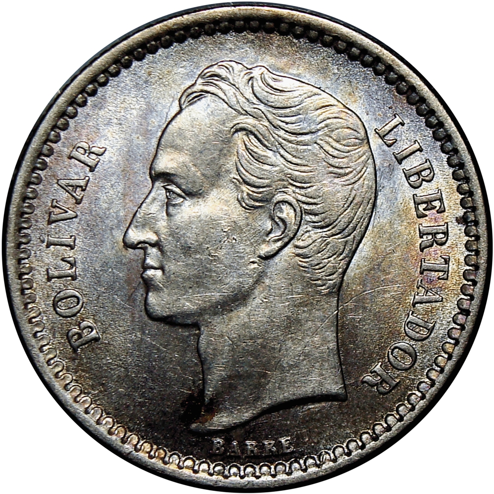 Real Moneda de Plata 50 Céntimos 1924 - ½ Bolivar   - Numisfila
