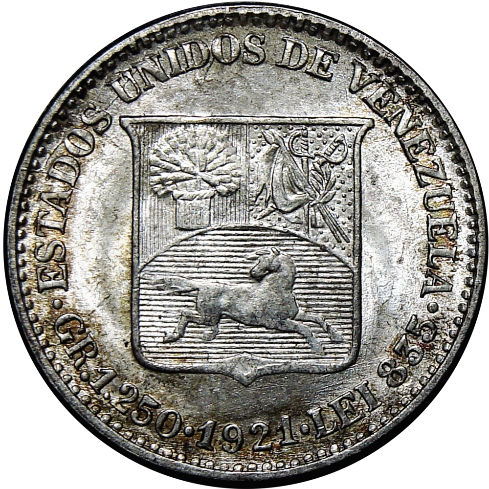 Moneda 25 Céntimos 1921 Variante "21" Alto - Medio de Plata - Numisfila
