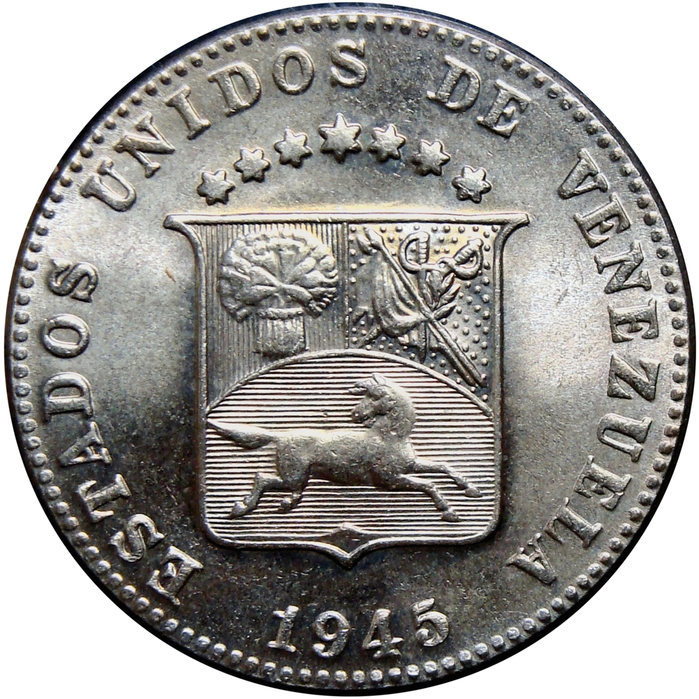 Moneda Venezuela 12½ Céntimos - Locha 1945 - Numisfila