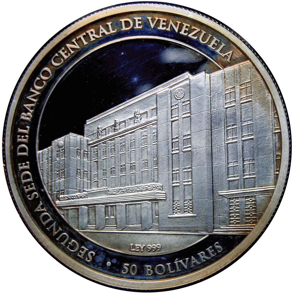 BCV 50 Bolívares 2010 - Moneda de Plata 70 Aniversario - Numisfila