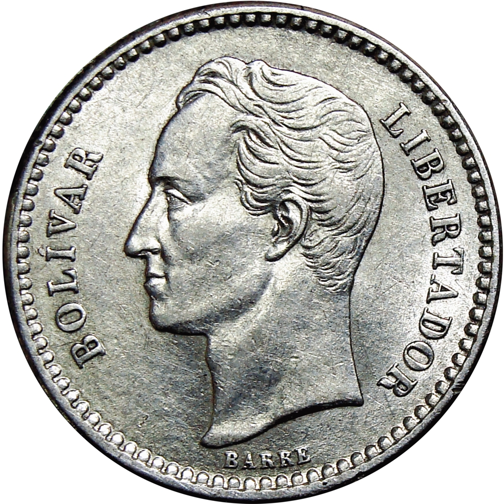 Real Moneda de Plata 50 Céntimos 1929 - ½ Bolívar   - Numisfila