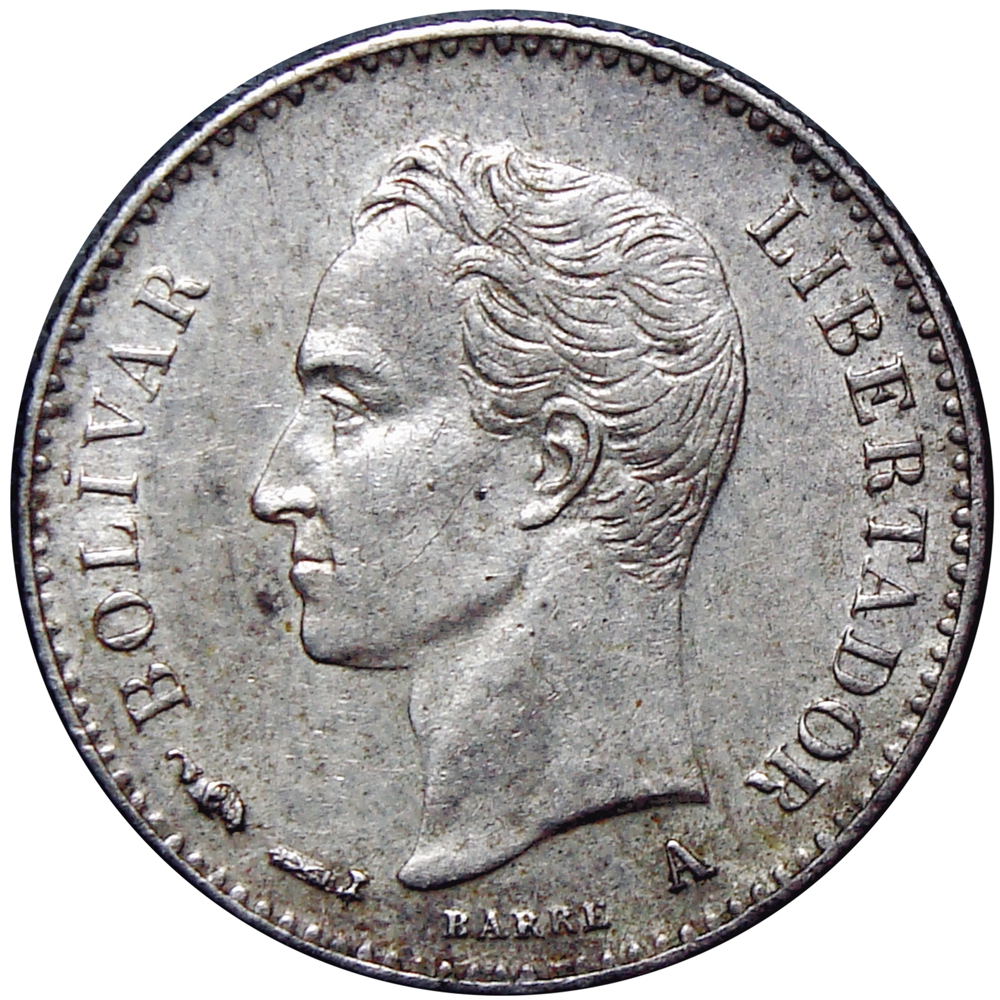 Medio Moneda de Plata 25 Céntimos 1894 - ¼ de Bolívar  - Numisfila