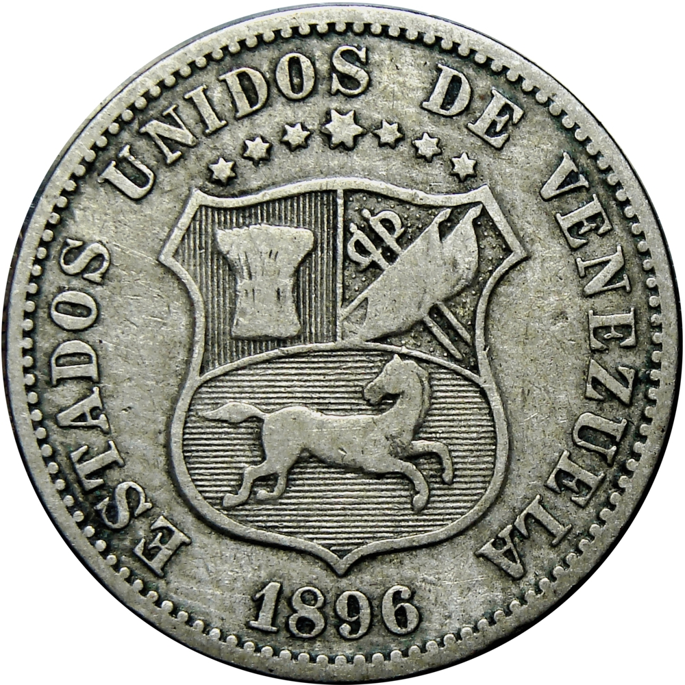 Moneda Venezuela 12½ Céntimos - Locha 1896  - Numisfila