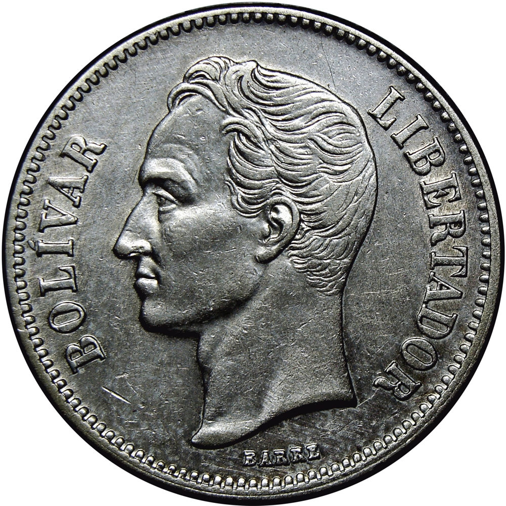 Buena Moneda de Plata 2 Bolívares 1919  - Numisfila