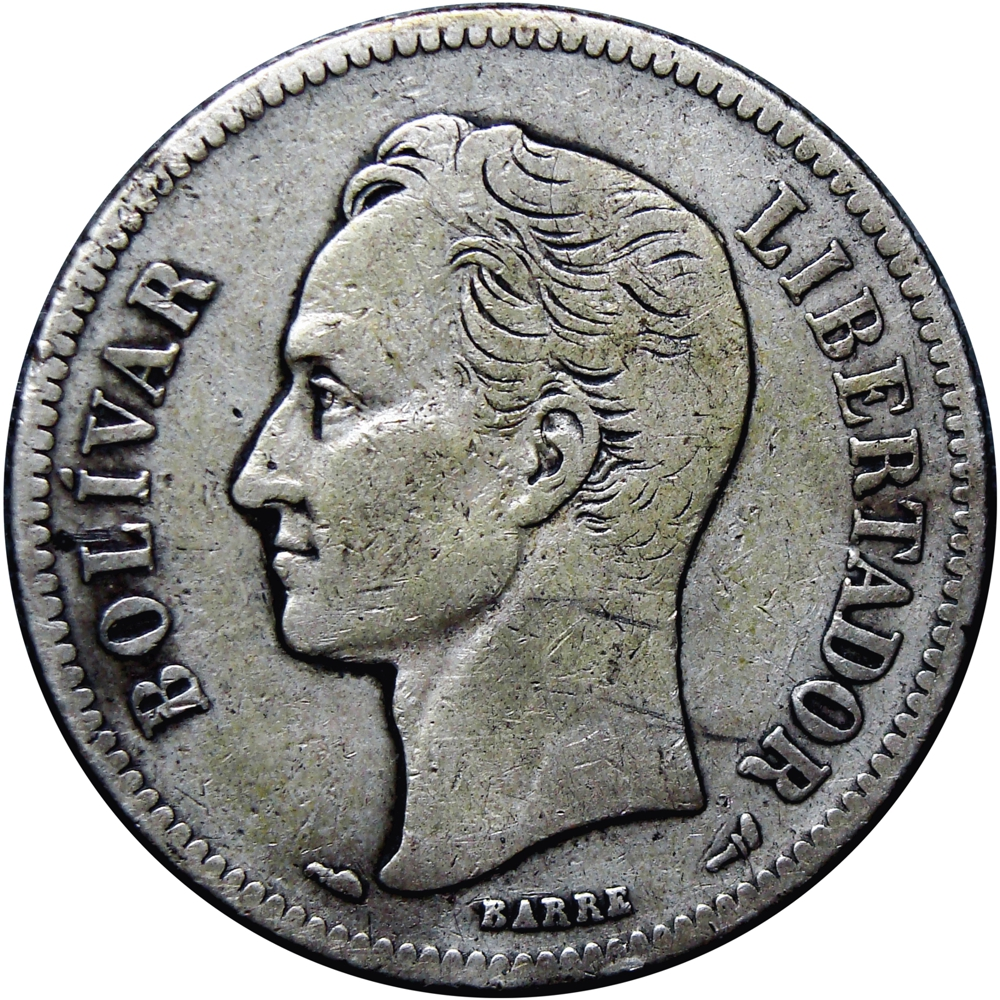 Venezuela Moneda 2 Bolívares de Plata 1900  - Numisfila