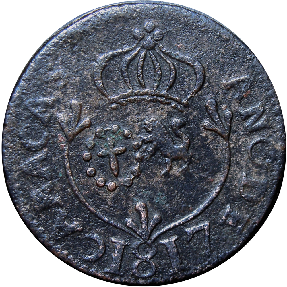 Moneda Caracas ¼ Real 1817 Fecha Grande 7 Inclinado - Numisfila