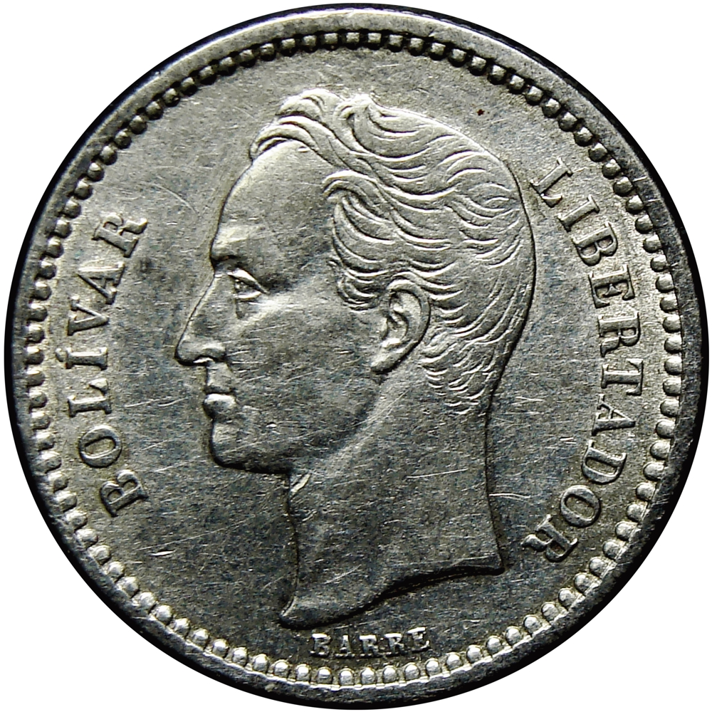 Real Moneda de Plata 50 Céntimos 1924 - ½ Bolivar   - Numisfila