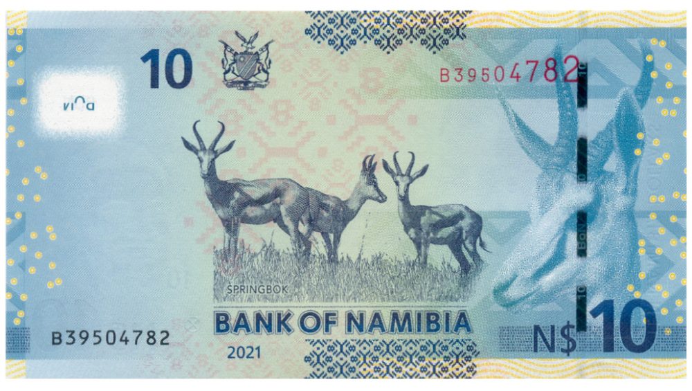 Billete Namibia 10 Dolares 2021   - Numisfila