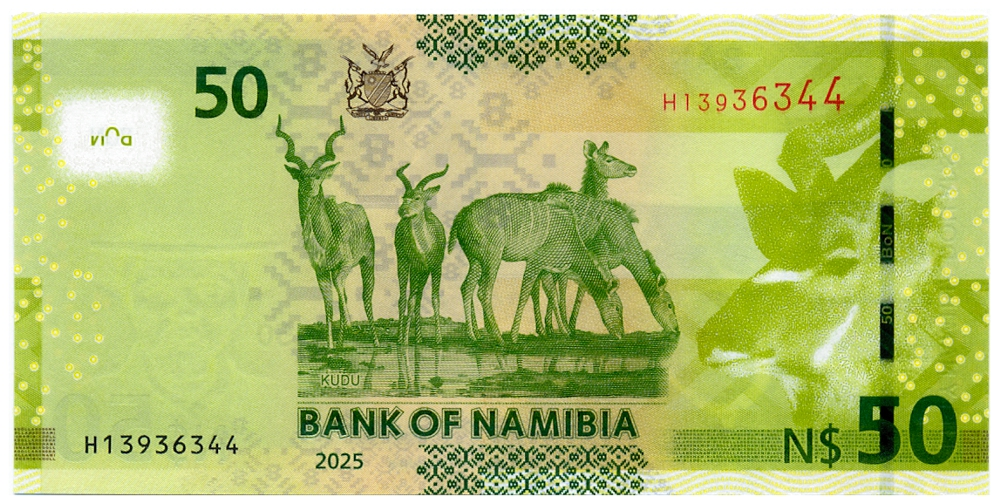 Billete Namibia 50 Dolares 2025   - Numisfila