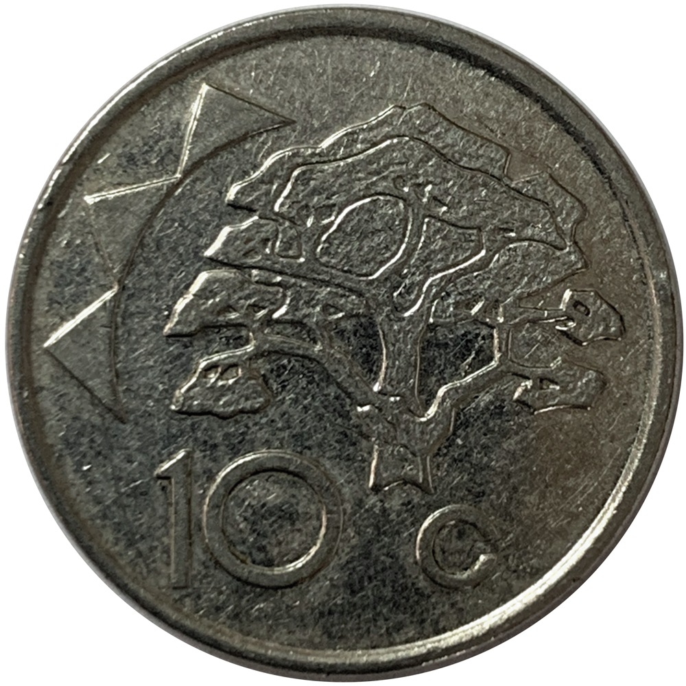 Moneda Namibia 10 Cents 1998 - 2000  - Numisfila