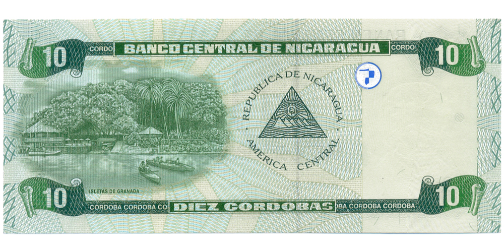 Billete Nicaragua 10 Cordobas 2002  - Numisfila