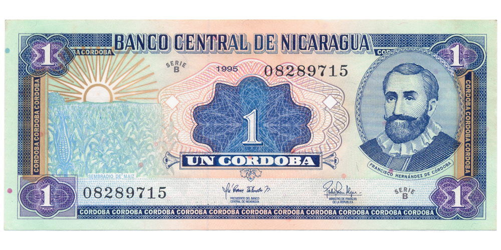 Billete Nicaragua 1 Cordoba 1995  - Numisfila