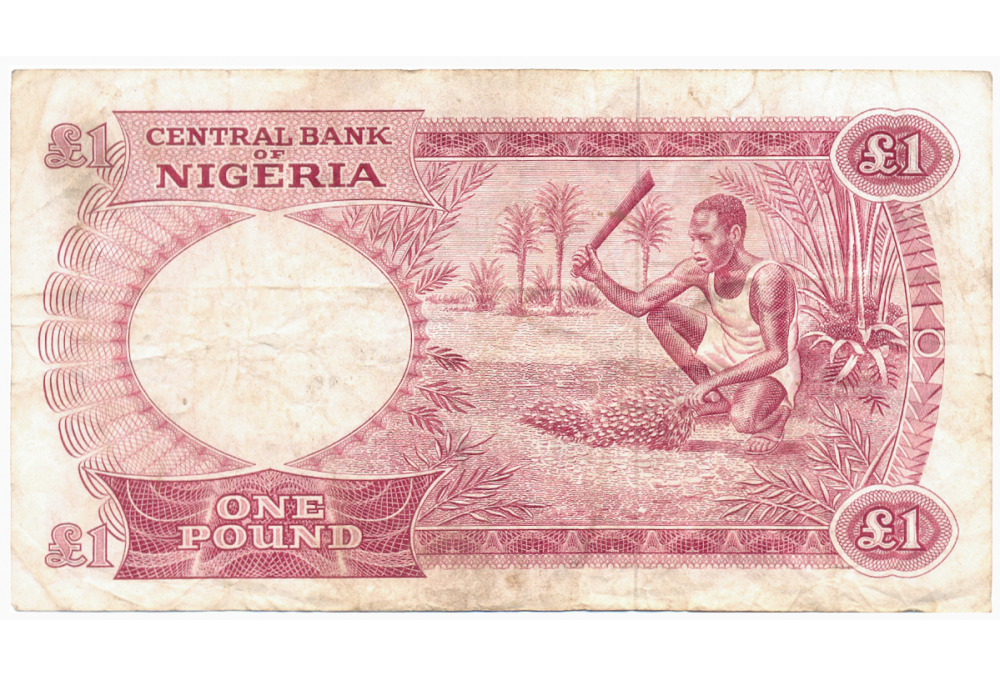 Billete Nigeria 1 Pound 1967   - Numisfila