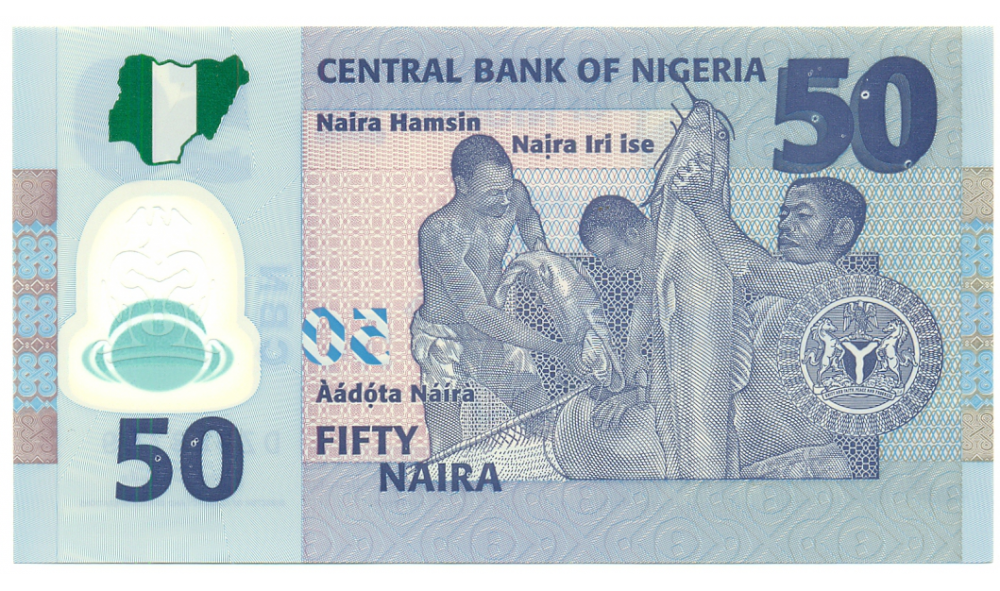 Billete Plastico Nigeria 50 Naira 2018 Pesca  - Numisfila