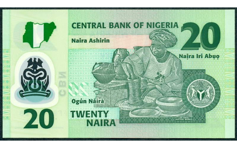 Billete Plastico Nigeria 20 Naira 2018 Murtala   - Numisfila