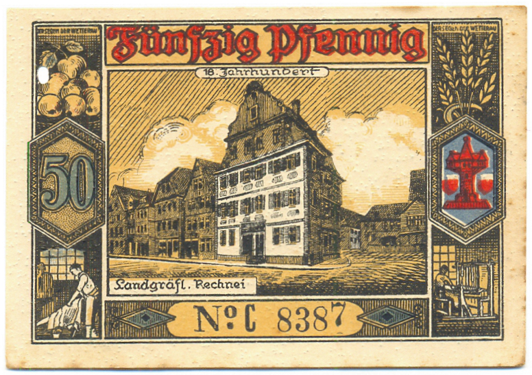 Notgeld Alemania Cdad Butzbach 50 Pfennig 1921 Marganánimo  - Numisfila