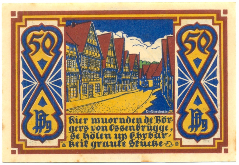 Notgeld Alemania Edo Osnabrück 50 Pfennig 1921  - Numisfila