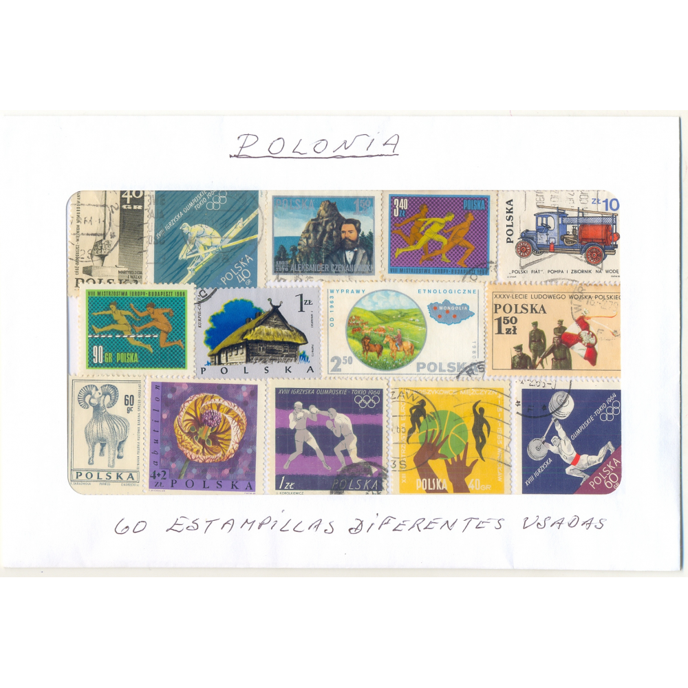 Polonia 60 Estampillas diferentes usadas - Numisfila
