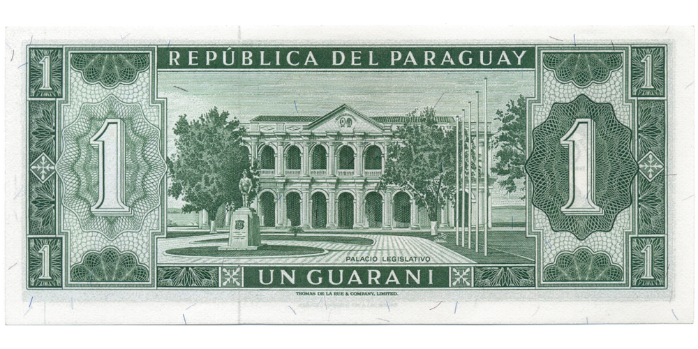 Billete Paraguay 1 Guarani 1963  - Numisfila