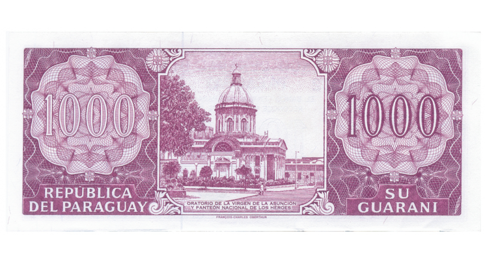 Billete Paraguay 1000 Guaraníes 1995  - Numisfila