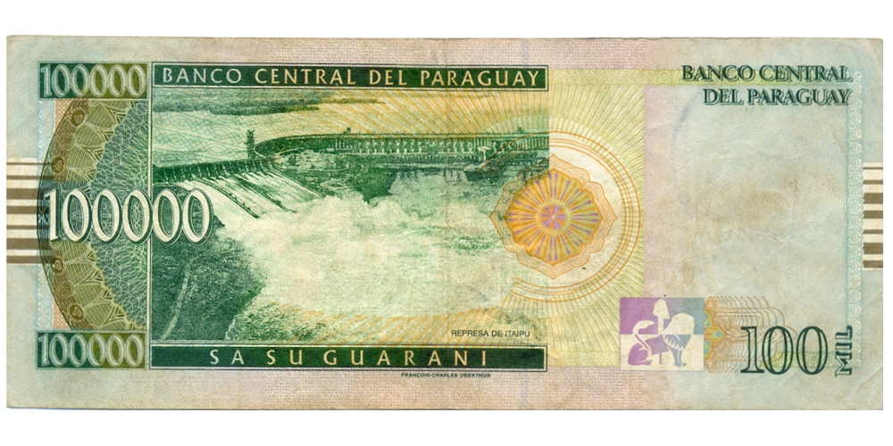 Billete Paraguay 100000 Guaranies 2005 Serie C  - Numisfila