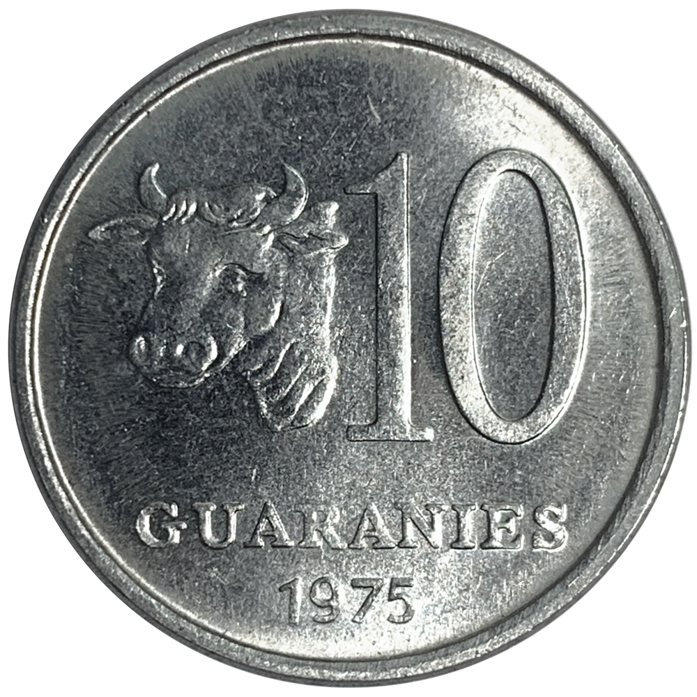 Moneda Paraguay 10 Guaraníes 1975  - Numisfila