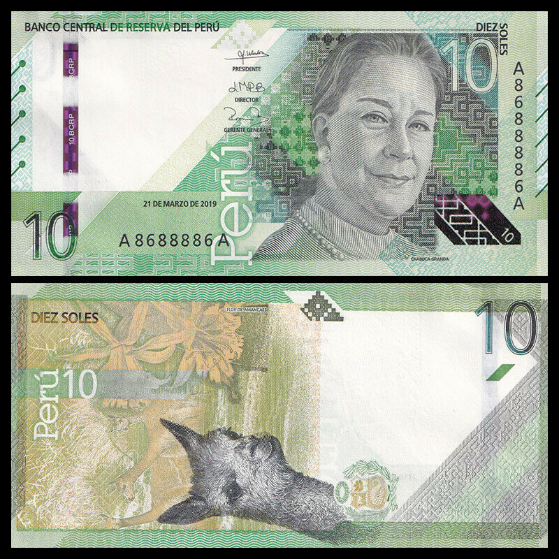 Billete Peru 10 Soles 2019  - Numisfila
