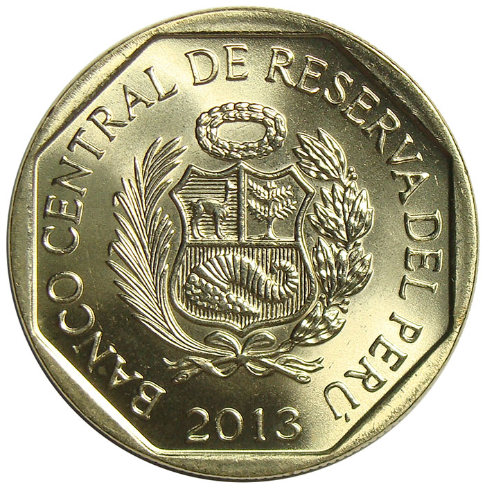 Moneda Peru 1 Nuevo Sol de 2013  - Numisfila