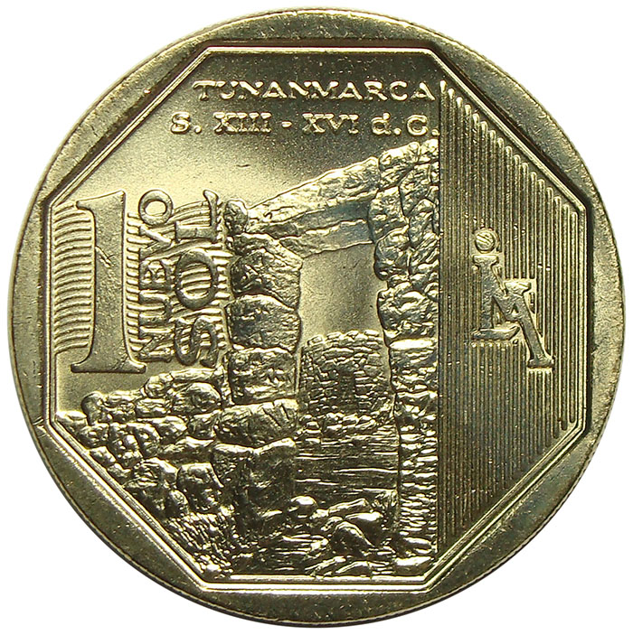 Moneda Peru 1 Nuevo Sol de 2013 Tunanmarca  - Numisfila