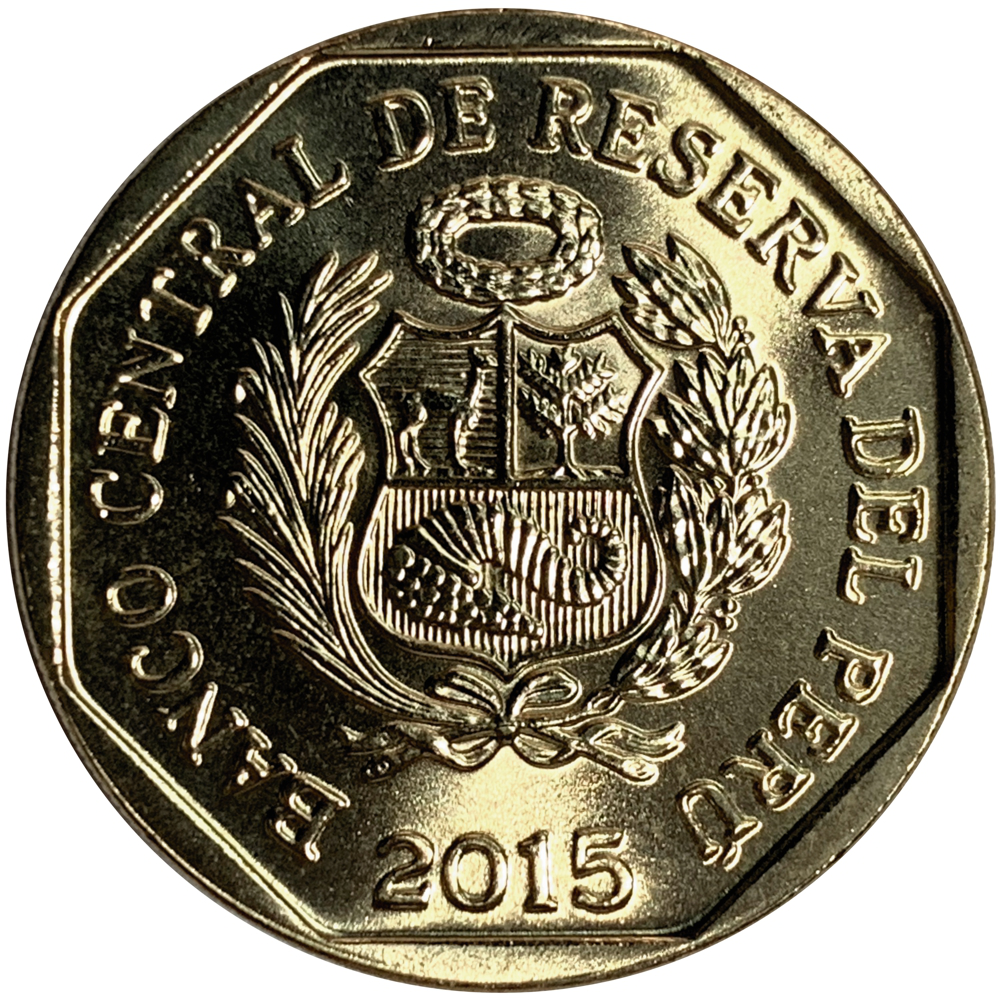 Moneda Peru 1 Nuevo Sol 2015 Arquitectura Moqueguana  - Numisfila