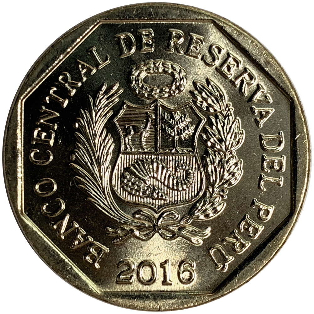 Moneda Peru 1 Nuevo Sol 2016 Ceramica Shipibo Konibo  - Numisfila