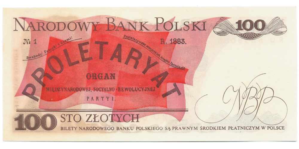 Billete Polonia 100 Zlotych 1986  - Numisfila