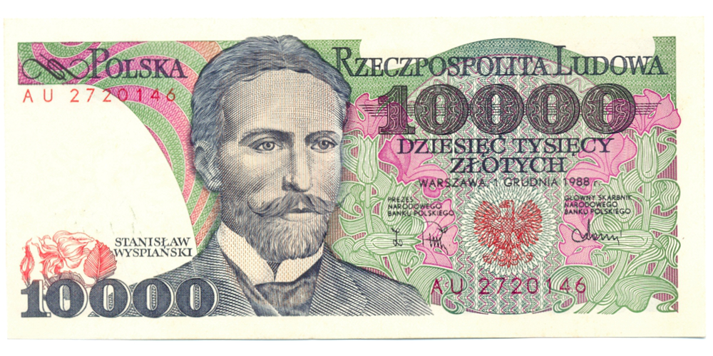Billete Polonia 10.000 Zlotych 1988  - Numisfila