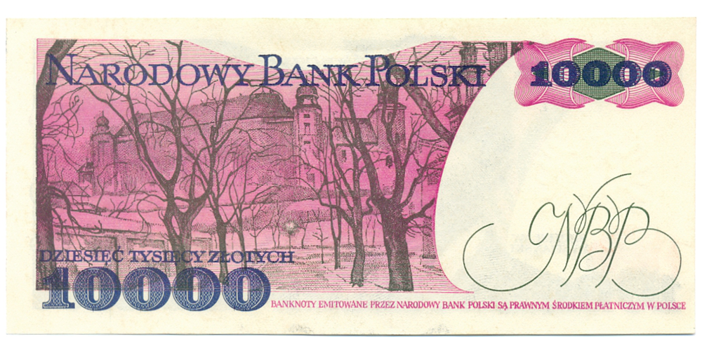 Billete Polonia 10.000 Zlotych 1988  - Numisfila